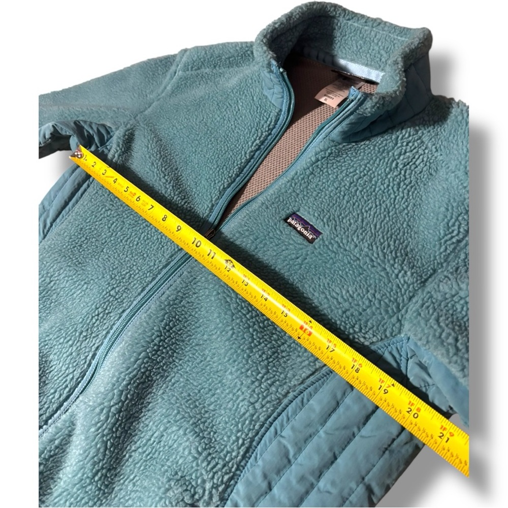 Patagonia Women’s Retro X Full Zip Long Sleeve Cozy Teal Fleece Jacket - Picture 8 of 15